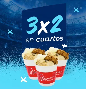 3x2 en 1/4 de helado