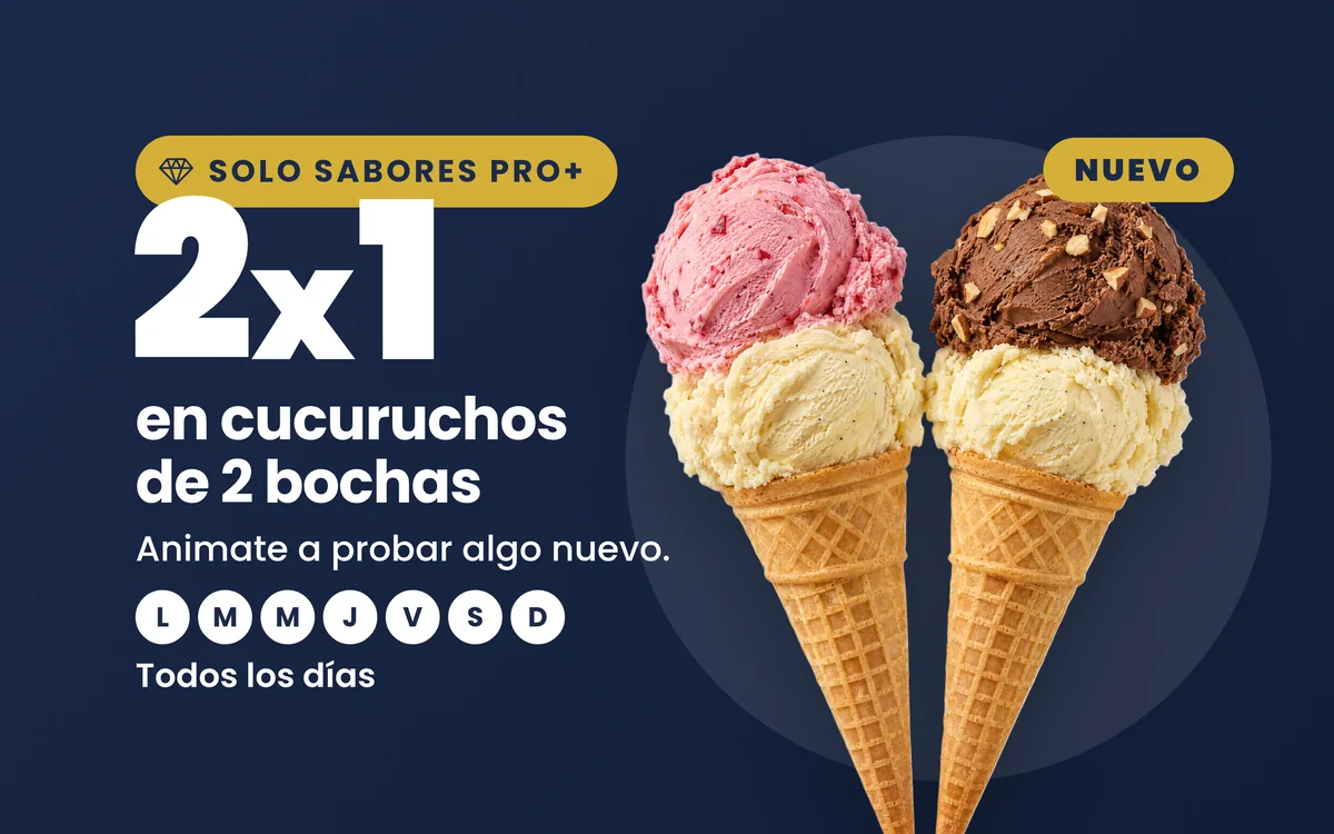 2x1 en cucuruchos de 2 bochas Pro+