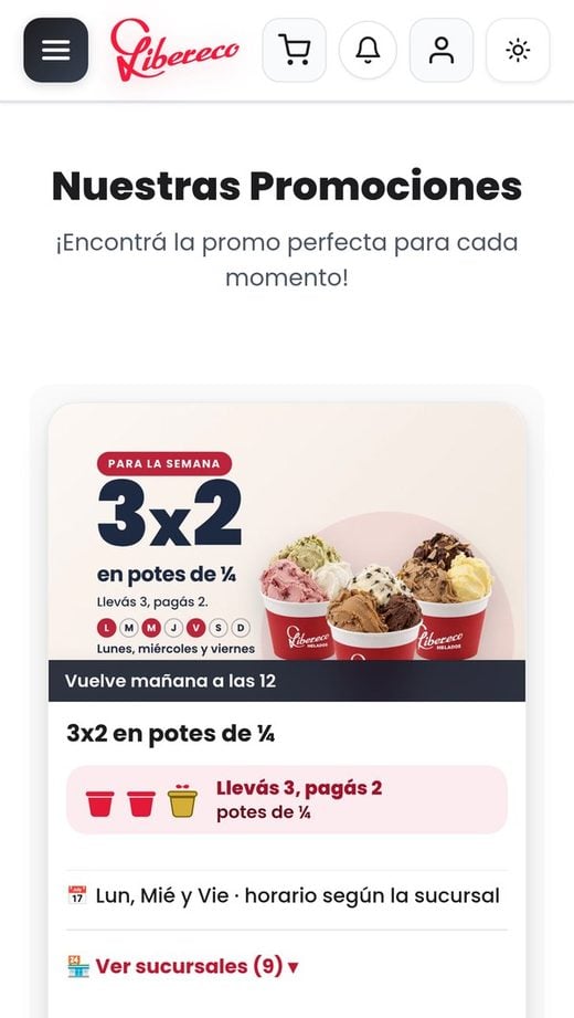 La tienda online de Libereco en un celular