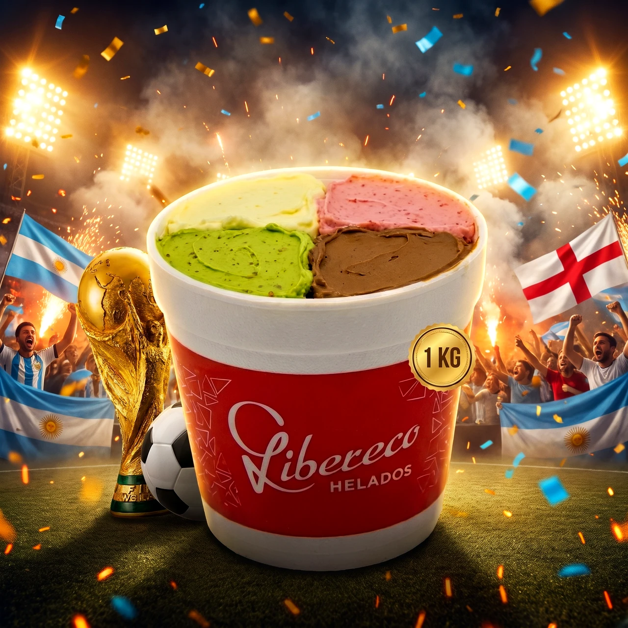 Promo Mundial 2026 · 1 kg de helado