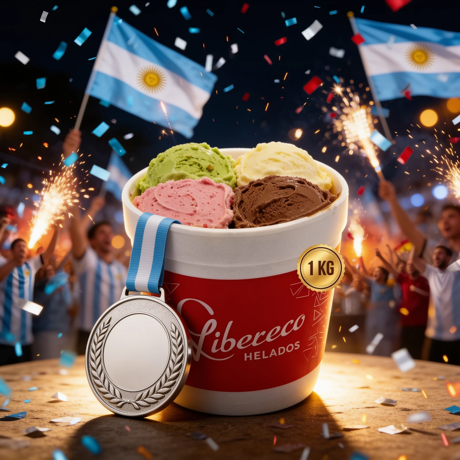 Promo Mundial 2026 · 1 kg de helado